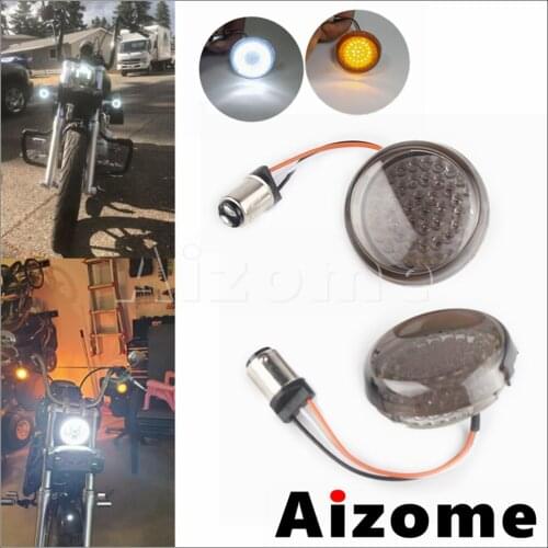 2inch Front Rear LED Turn Signal Lights 1157 For Harley Touring Softails Dyna Sportster XL CVO Limited Electra Road Glide Ultra