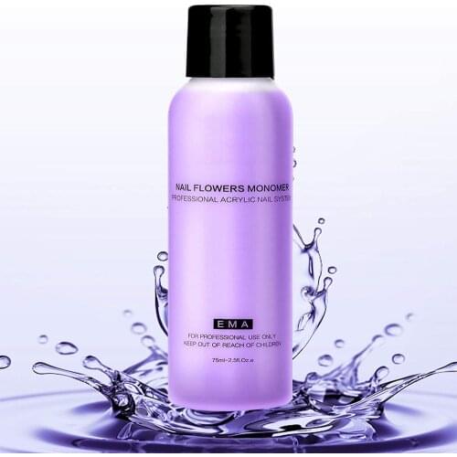 75ml/Bottle(2.5fl.Oz.) Acrylic Liquid Monomer Large Polish Crystal Powder For Dipping Carving Quick Dry Nail Art Extension Tool