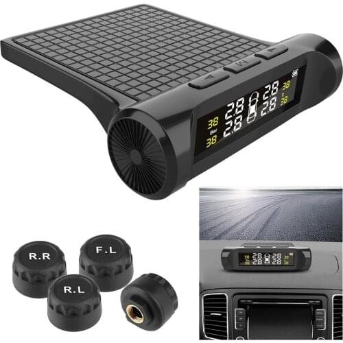 Car TPMS Tyre Pressure Monitoring System Battery Digital LCD Display Auto Security Alarm Systems External Sensor Tyre Pressure