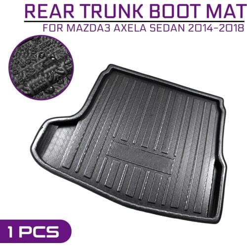 Car Floor Mat Carpet Rear Trunk Anti-mud Cover For Mazda3 Axela Sedan 2014 2015 2016 2017 2018