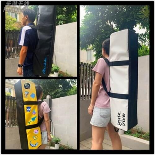 Free diving long webbed bag double shoulder check fin customized frog shoe bag large capacity waterproof bag can be transported