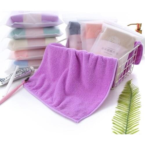 Household microfiber towel, coral fleece face towel, non-deformation, thick, soft and absorbent 35*75