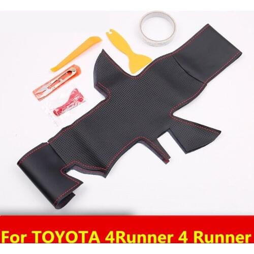 For TOYOTA 4Runner 4 Runner Genuine Leather steering wheel cover Leather hand-stitched steering wheel cover car Accessories