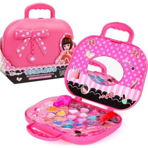 Children 's Cosmetics Makeup Box Princess Set Safety Lipstick Nail Polish Girl Toy Kids Makeup Pretend Play
