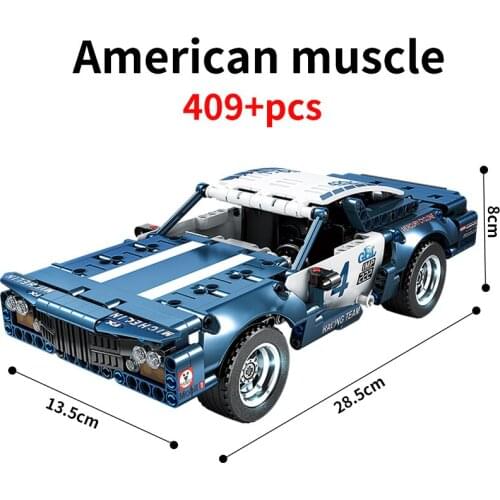 KAZI KY1030 Mechanical Engineering Pull Back Sports SuperCar Series Building Blocks Model Kids ABS Educational Toy Car Boys Gift