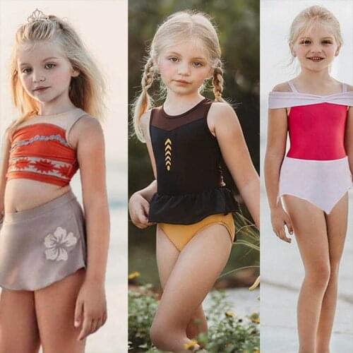KidS Baby Girls Cosplay Princess Swimwear Swimsuit Two Piece Bikini Sets Toddler Baby Bathing Suit Children Beachwear