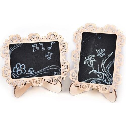 Mini Black Boards With Holders Vintage Lace Hollow Blackboard With Stand DIY Writing Message Board Gift Office School Supplies