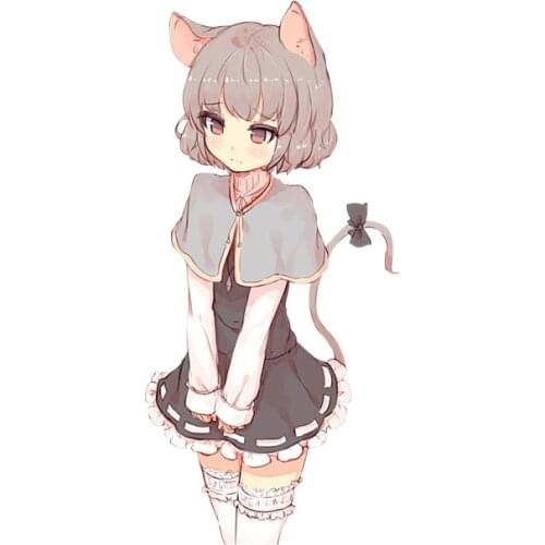 Personality Nazrin Touhou Project Funny Car Sticker Sunscreen Decal Personality Bumper Surfboard Car Styling Apply To Car Window