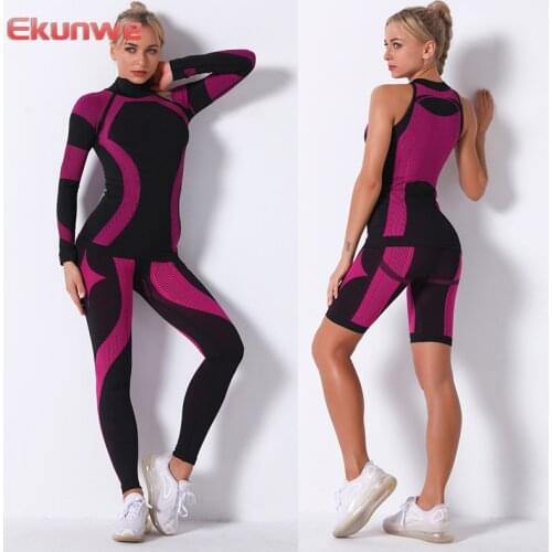 Fitness Yoga Sets Two Pieces Outfit Sports Seamless Gym Suits Push Up Sports Sets High Stretch Workout Yoga Suits Leggings Sets