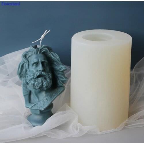 Marseille Head Candle Mold Home Decoration 3d Silicone Candle Diy Mold Model Room Aroma Plaster Mold Large Plaster Statue