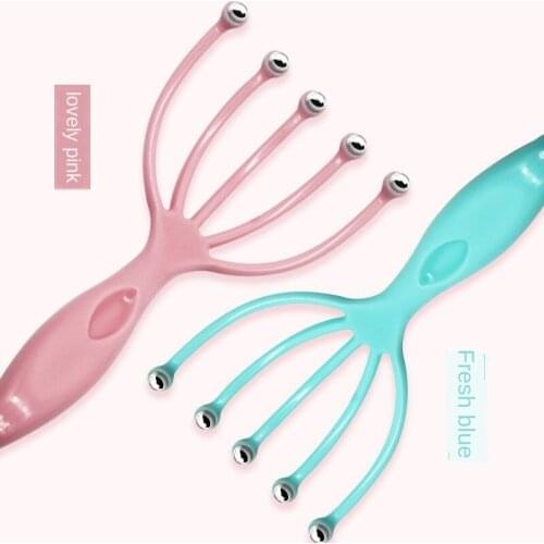 Head Scalp Massager Steel Ball Massage Relaxation Five Finger Personal Massager Relax For Body Musice Stimulator