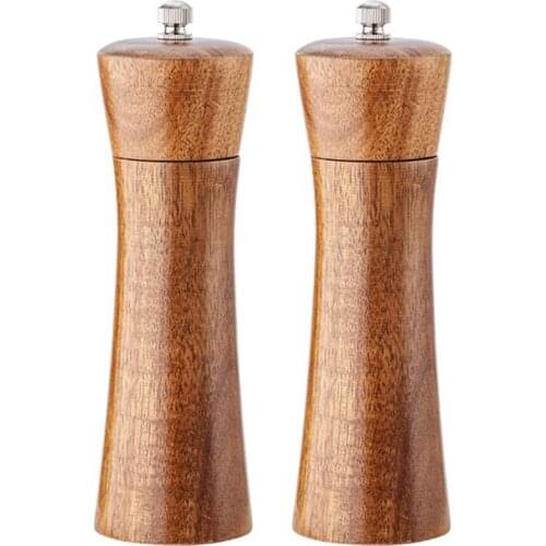 HOT Wooden Pepper Mills Noble Workmanship Salt And Pepper Grinder Spice Mill With Ceramic Grinder