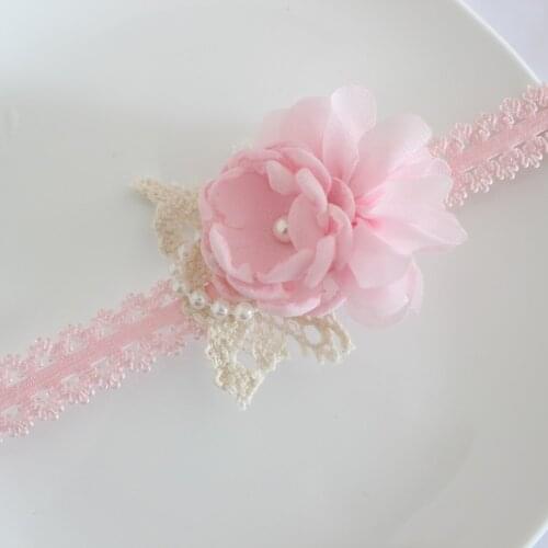 Fashion Kids headband Cute gril burn flower headband chiffon rose flower hairband 10pcs/lot