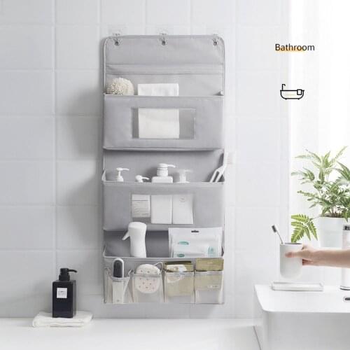 Wall Door Back Wardrobe Dormitory Organizer Fabric Bathroom Accessories Storage Bag Kitchen Accessories Storage Bag Hanging Bag