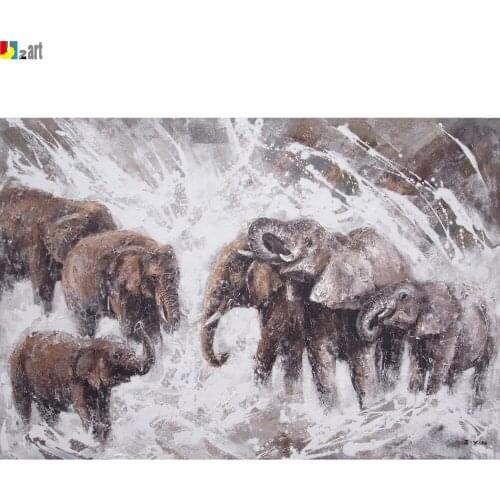 New Painting Morden Elephant Animal Oil Paintings On Canvas Horse Handmade Painting For Home Decoration No frame