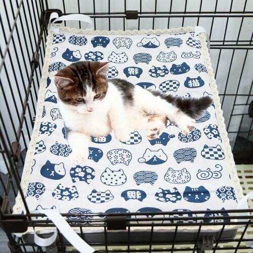 Pet Summer Cooling Mat Cat Dog Sleep Bed Platform Hammock Kitten Puppy Blanket Kennel Washable Pet Cool Cushion Pad Pet Supplies