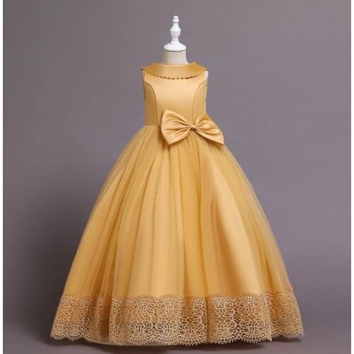 Autumn and winter wedding flower girl bridesmaid dress party sequin dress baby birthday party evening dress princess party dress