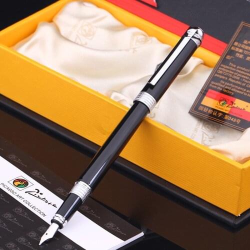 Picasso picasso ps-909 silver the spatiotemporal sculpture black fountain pen ink pen picas pen FREE shipping