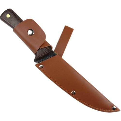 Full Tang 6 inch Carving Boning Knife with Leather Sleeves Handmade Forged Chef Knife Hunting Knife