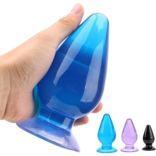 Transparent Jelly Anal Plug Big Dildos Sex Toys For Women Men Prostate Massager Couple Tool Butt Stuffed Erotic XXL Machine Shop