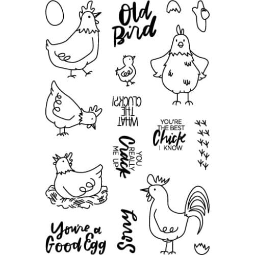 Lovely chicken Transparent Clear Silicone Stamp/Seal for DIY scrapbooking/photo album Decorative clear stamp sheets A1883