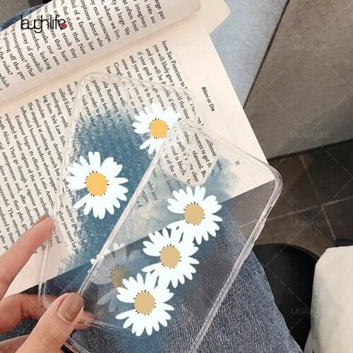 Transparent Flowers Shockproof Phone Case For iPhone 11 Pro X XR XS Max 7 8 6 S Plus Art Chrysanthemum Clear Soft TPU Back Cover
