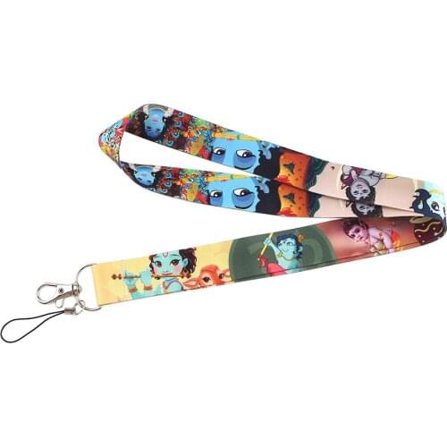 ZF2366 1pcs High Quality Cartoon Key Chain Lanyard Gifts For Child Students Friends Phone USB Badge Holder Necklace