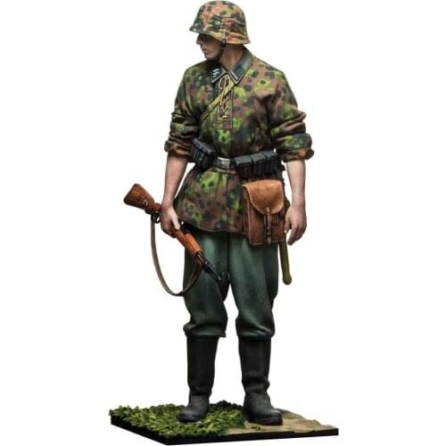 1/24 75mm 1/18 100mm Resin Model Kits World War II Germany Field Soldier Figure Unpainted No Color RW-072