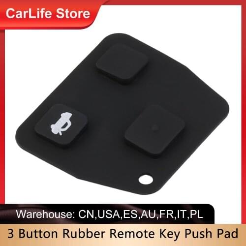1pc Replacement 3 Button Rubber Remote Key Push Pad for Toyota Avensis Corolla Lexus Rav4 3 Button Remote Key Fob Free Shipping