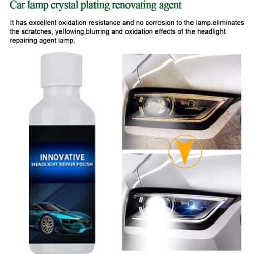20ml Car Headlight Polishing Agent Scratch Remover Repair Liquid Maintenance Clean Retreading Agent Car Light Repair Agent