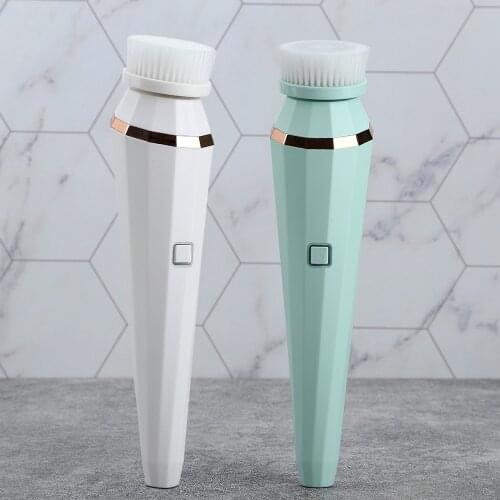 4 in 1 Electric Facial Cleansing Brush Roller Massager Rotating Deep Cleaning Face Brush Blackhead Pore Cleaner Skin Care Tools