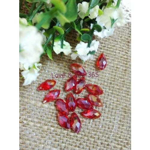 AAA Top Quality 6x12mm Teardrop Beads Crystal Glass Beads Crystal red AB color 100pcs/lot Free Shipping