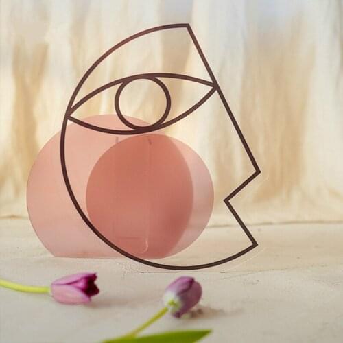 Nordic Style Acrylic Ornaments Home Decor Decoration Accessories Moon Simple Creativity Living Room Vase