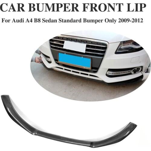 Auto car Carbon Fiber Front Bumper lip spoiler apron For Audi A4 B8 Non-Sline Bumper 2009-2012