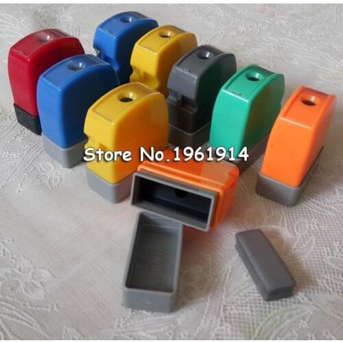 Free Shipping 10Pcs Rectangle 3313mm Holder plus Rubber Pad for Photosensitive Portrait Flash Stamp Machine
