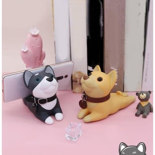 Phone Holder Animal Shape Multiple Function PVC Cute Cartoon Mobile Phone Accessories for Table