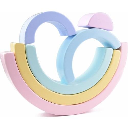 Baby Toys Montessori Rainbow Building Blocks Wooden Toys for Kids Preschool Teaching Aids Educational Blocks Dropshipping