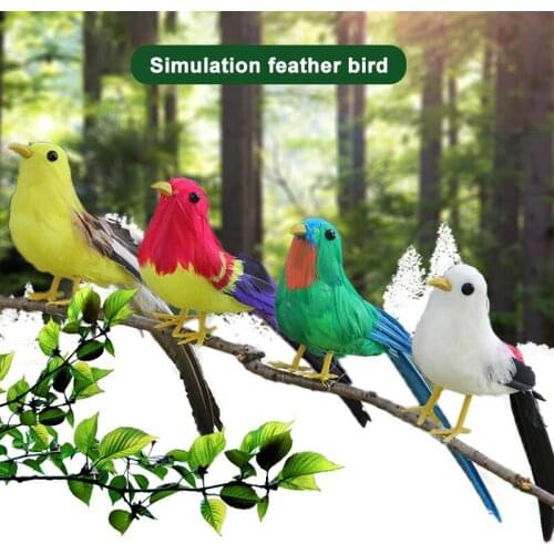 Artificial Bird Ornament Decorative Simulation Colorful Fake Bird Garden Decoration for Porch Home Patio TUE88