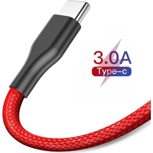 USB Type C Cable 3A for Huawei Samsung Xiaomi Redmi Note 7 K20 Pro Mobile Phone Fast Charge USBC Type-c Wire Cord USB-C Charger