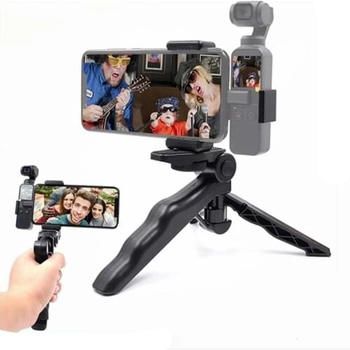 OSMO Pocket Mount Handheld Gimbal Stabilizer Extended Bracket + Phone Clip Holder + Tripod for DJI OSMO Pocket 2 Accessories