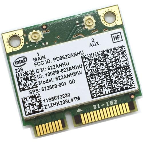 Wireless Adapter Card for Intel Advanced-N 6200 622ANHMW Wifi PCI-E 802.11N 300Mbps 2.4GHz 5.0 for IBM lenovo hp 572509-001