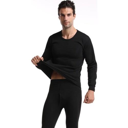 Set Mens Big Size Long Johns Plus Size Thermal Underwear Thin Section Plus Fertilizer Base