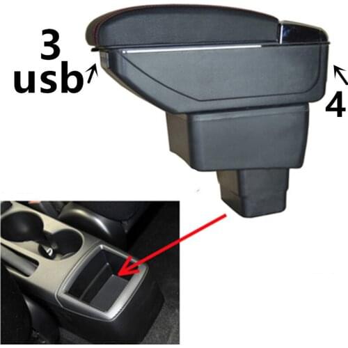 For mazda2 Demio mod sckatic armrest box central Store content box with cup holder ashtray USB cx 3 armrests box cx3
