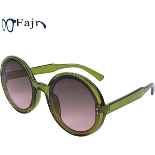 Round Sunglasses For Women Vintage Glasses Sun Fashion 2021 Retro Female Eyewear Driving Black Shades Young Lady Trending Hot