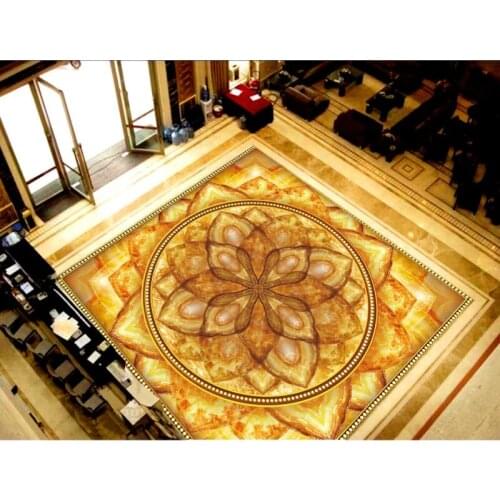 Marble floor Mural PVC Waterproof Self-Adhesive Bathroom Restaurant Kitchen Floor Sticker 3D