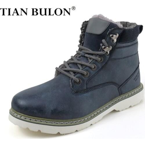 Mens Ankle Work Boots Waterproof Men Winter Leather Combat Boots Male Non-Slip Sneakers Mens Outdoor Safety Shoes Bota Masculina