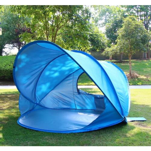 2-3 Person Use 130*130*105CM Camping Tent Ultralight Pop Up Speed Open Beach Tent Automatic Sun Screen Foldable Fishing Tent