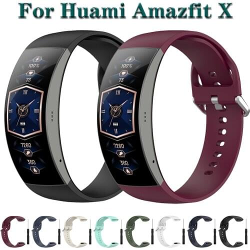 For Huami Amazfit X Strap Smart Bracelet Silicone Watchbands Replacement Wristband Correa Amazfit X ремешок Watch Accessories