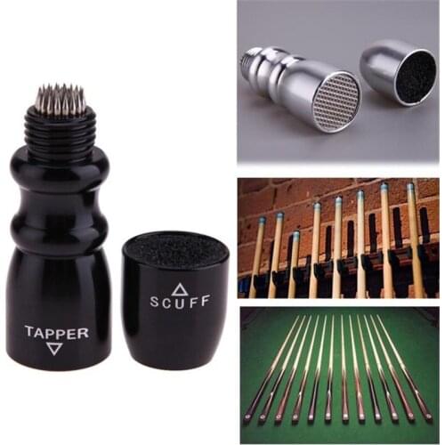 Silver Black Purple 3-in-1 Pool Cue Tip Tool Pool Cues Leather Head Acupuncture Grinding Repair Tools