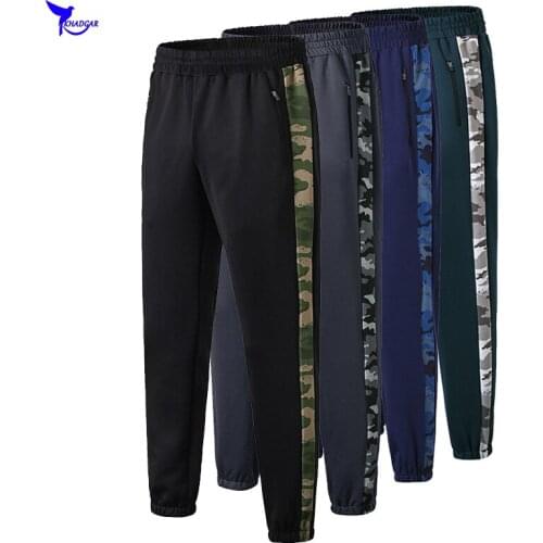 2020 Spring Quick Drying Running Sweatpants Men Sport Jogging Gym Fitness Elastic Trousers Loose Sweat Pants with Zipper Pockets